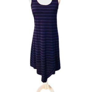 Mododoc women’s purple-blue striped sleeveless casual dress size s NWT
